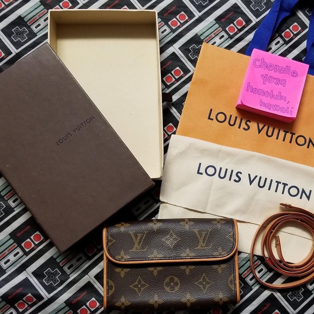 EEUC LOUIS VUITTON POCHETTE FLORENTINE w/BELT sz M